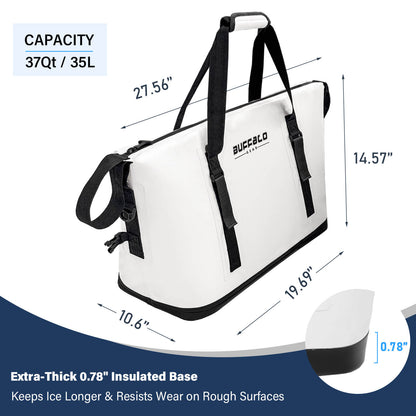 37QT Fish Cooler Bag With Fishing Rod Holder