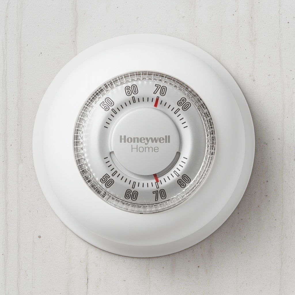 Round Non-Programmable Thermostat with 1H/1C Single Stage Heating and Cooling