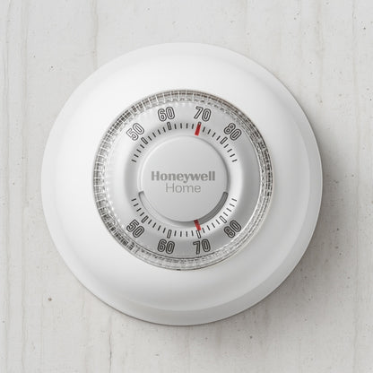 Round Non-Programmable Thermostat with 1H/1C Single Stage Heating and Cooling