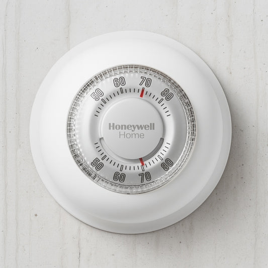 Round Non-Programmable Thermostat with 1H/1C Single Stage Heating and Cooling
