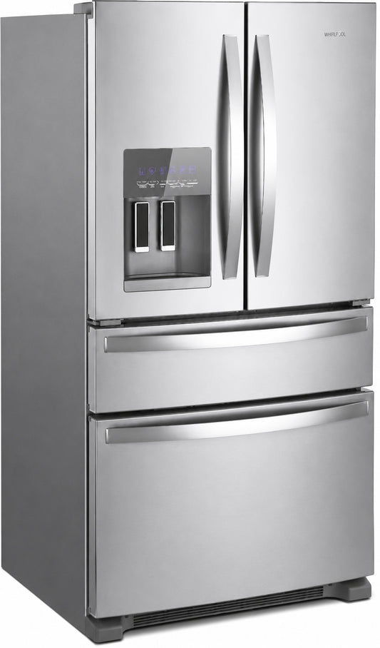 Whirlpool 24 5 Cu Ft French Door Refrigerator In Fingerprint Resistant Stainless Steel