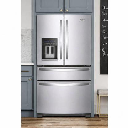 Whirlpool 24 5 Cu Ft French Door Refrigerator In Fingerprint Resistant Stainless Steel