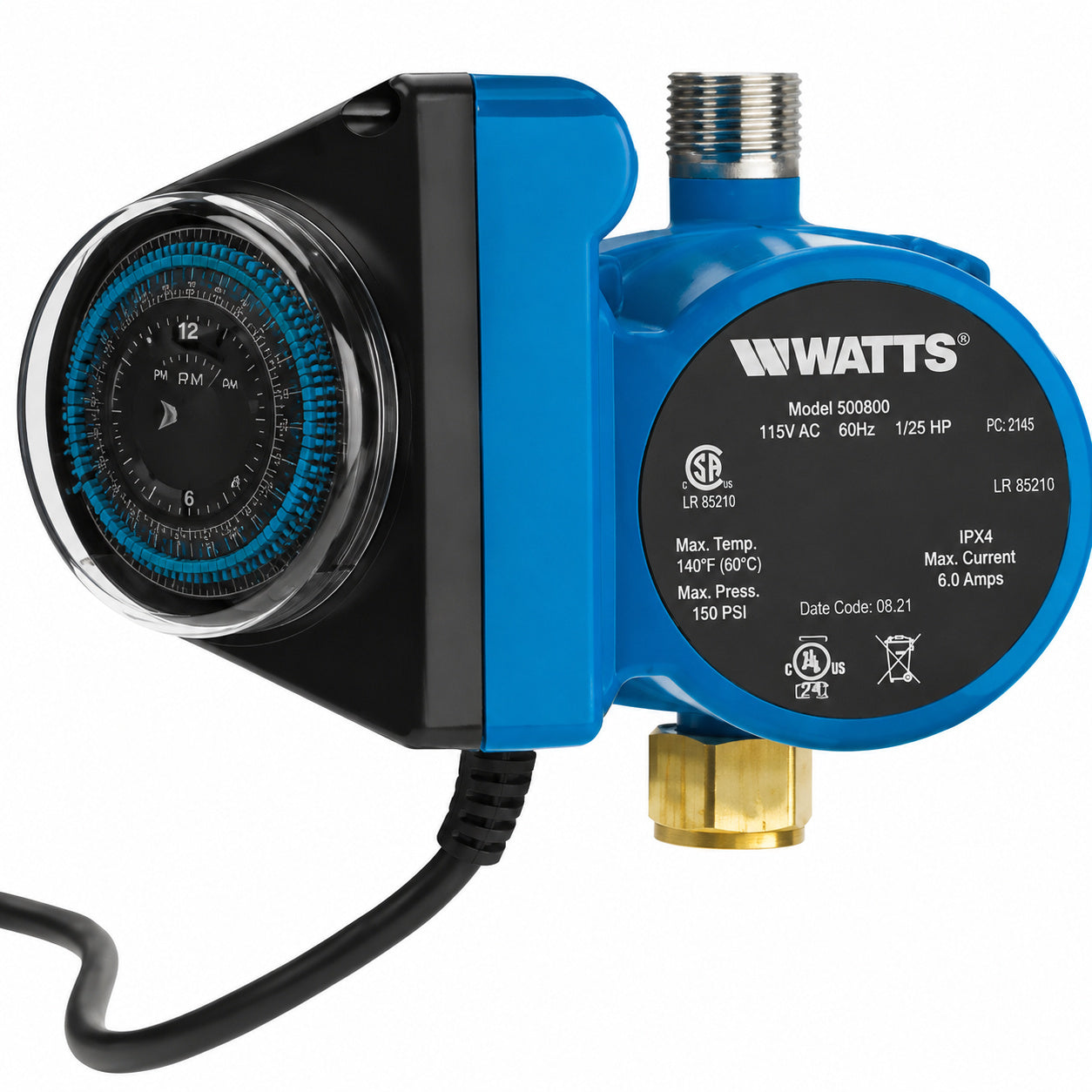 Watts Hot Water Recirculation System heat H2O 24 Hr Programmable Timer