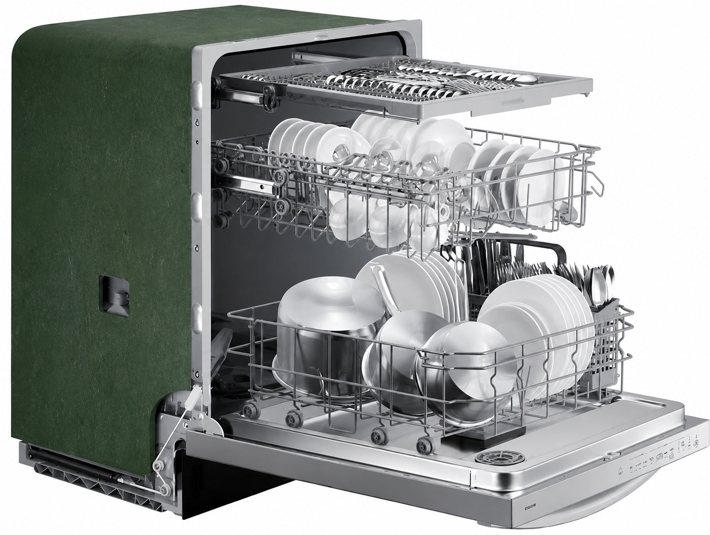 Samsung 51 Dba Fingerprint Resistant Top Control Dishwasher with Autorelease and 3rd Rack