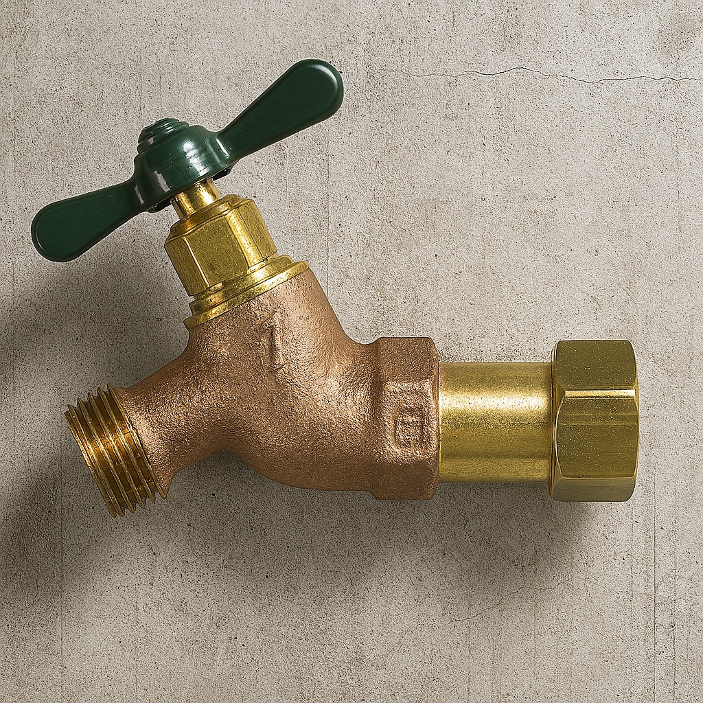 Brass 1/2 in. Compression x 3/4 in. Plus 3/4 in. Plus MHT Plus No Kink with Lead Free Copper Plus Wall Faucet 254CCLF