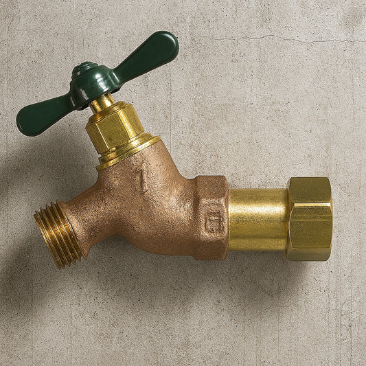 Brass 1/2 in. Compression x 3/4 in. Plus 3/4 in. Plus MHT Plus No Kink with Lead Free Copper Plus Wall Faucet 254CCLF