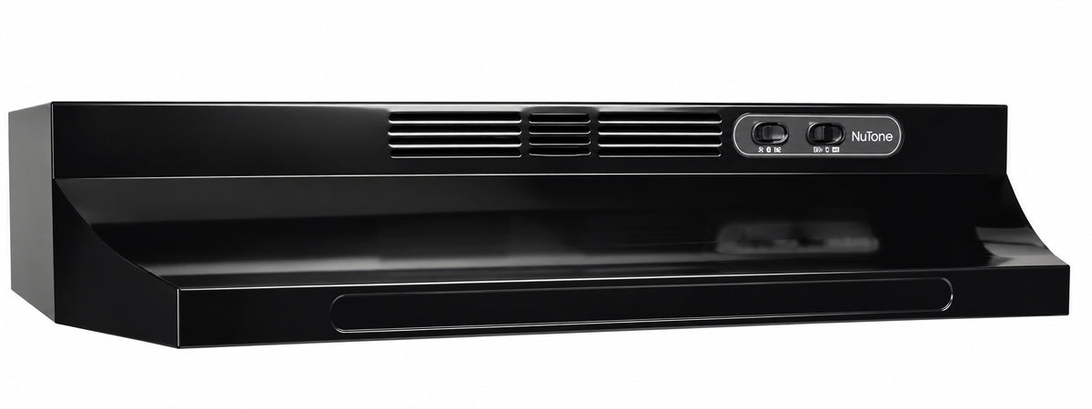 Broan NuTone RL6200 Series 30 in Ductless Under Cabinet Range Hood with Light in Black RL6230BL