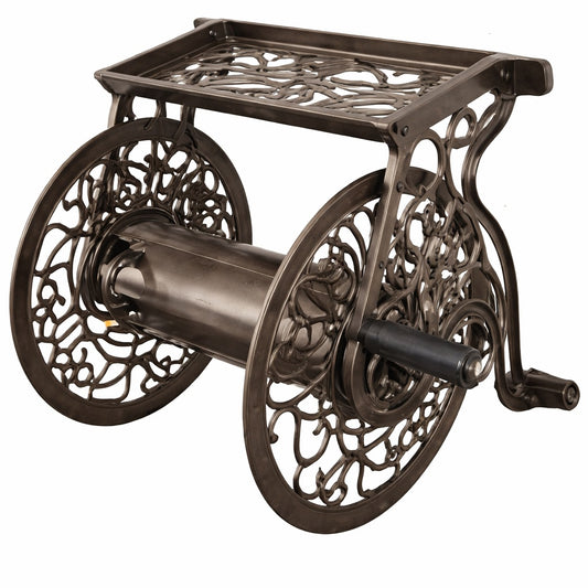 Hampton Bay 125 ft Aluminum Decorative Garden Hose Wall Mounted Reel
