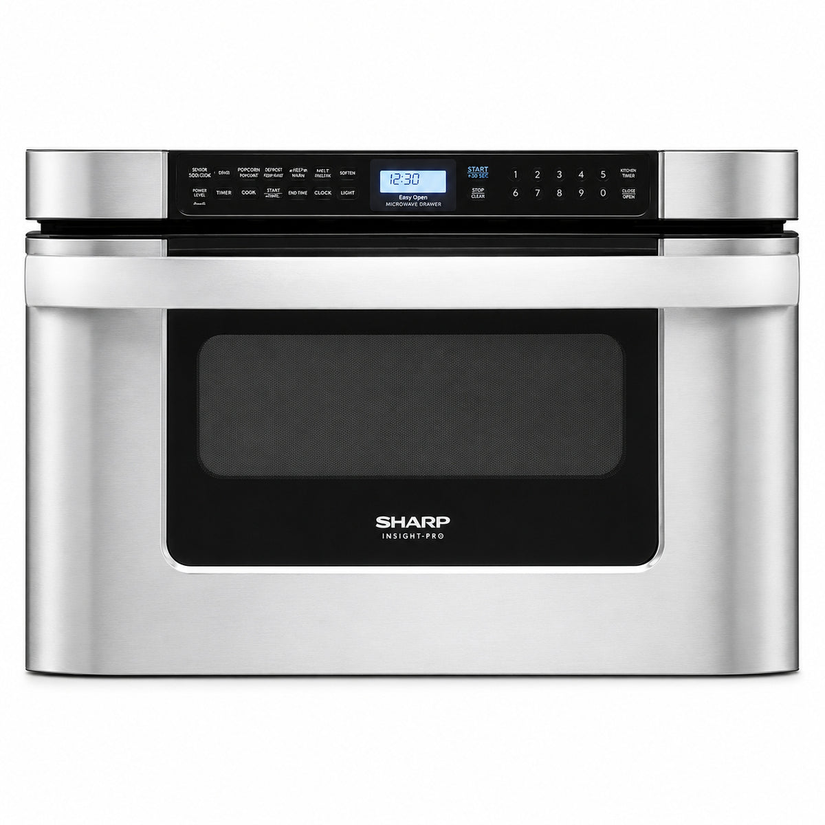 Sharp 24 in 1 2 cu ft Built in Microwave Drawer with Auto Touch Control and Sensor Cook in Stainless Steel KB6524PSY