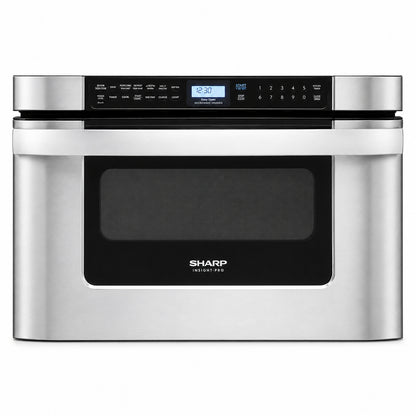 Sharp 24 in 1 2 cu ft Built in Microwave Drawer with Auto Touch Control and Sensor Cook in Stainless Steel KB6524PSY