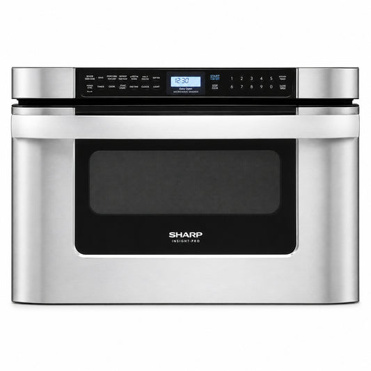 Sharp 24 in 1 2 cu ft Built in Microwave Drawer with Auto Touch Control and Sensor Cook in Stainless Steel KB6524PSY