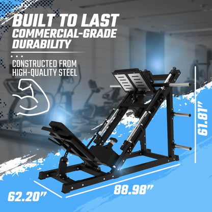 Plate Loaded 45° Leg Press & Hack Squat Machine (New)