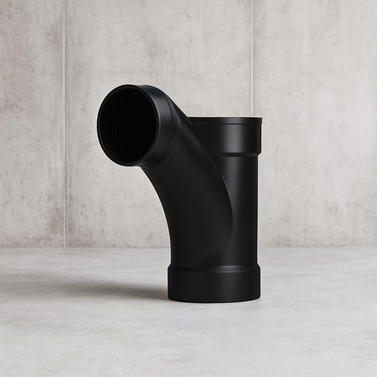 Pipe 4 in. x 3 in. ABS DWV All Hub Long Turn Tee Wye ABS005021800HD