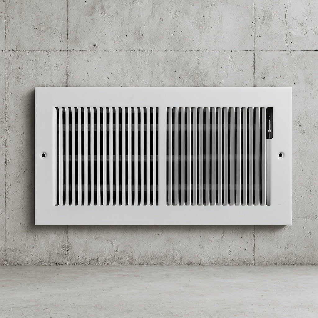 12 in. x 6 in. 2 Way Aluminum Wall/Ceiling Register in White EA102M12X06