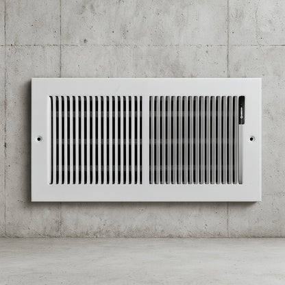 12 in. x 6 in. 2 Way Aluminum Wall/Ceiling Register in White EA102M12X06