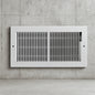 12 in. x 6 in. 2 Way Aluminum Wall/Ceiling Register in White EA102M12X06