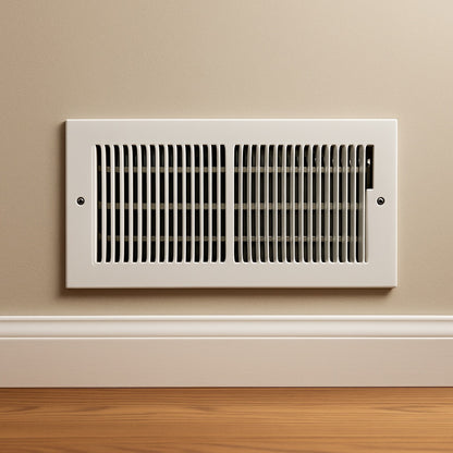 12 in. x 6 in. 2 Way Aluminum Wall/Ceiling Register in White EA102M12X06