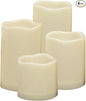 CANDLE CHOICE Waterproof Outdoor Battery Operated Flameless Candles with Timer Realistic Flickering Plastic Fake Electric LED Pillar Lights for Lantern Garden Wedding Christmas Decorations 4 Pack