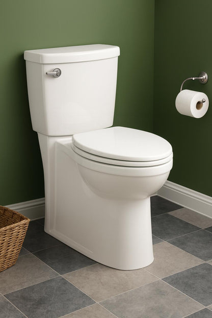 American Standard Cadet 3 Decor Tall Height 2 Piece 1 28 GPF Single Flush Elongated Toilet with Seat in White Seat Included