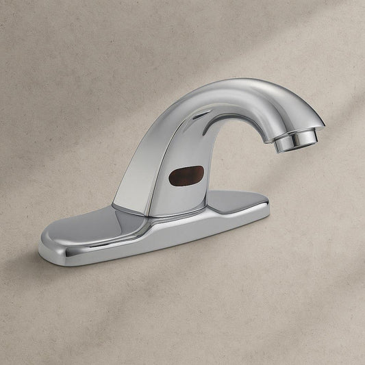 591LF-HGMHDF 4 in. Commercial Touchless Centerset Single-Handle Bathroom Faucet with Battery Power, Chrome