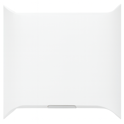 MUSTEE Durawall 30 in x 60 in x 58 in 3 Piece Easy Up Adhesive Alcove Bath Tub Surround in White