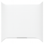 MUSTEE Durawall 30 in x 60 in x 58 in 3 Piece Easy Up Adhesive Alcove Bath Tub Surround in White