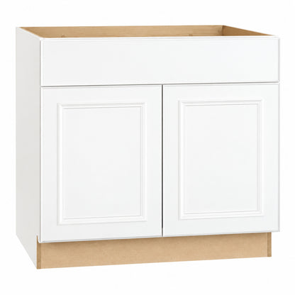 Hampton Bay Hampton 36 in W x 24 in D x 34 5 in H Assembled Base Kitchen Cabinet in Satin White KB36 SW