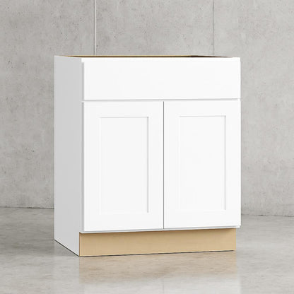 Hampton Bay Hampton 36 in W x 24 in D x 34 5 in H Assembled Sink Base Kitchen Cabinet in Satin White