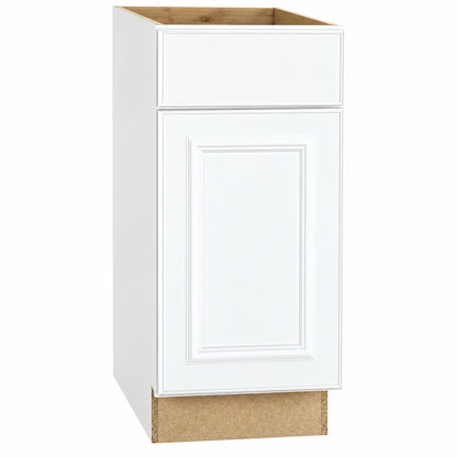 Hampton Bay Hampton 15 in W x 24 in D x 34 5 in H Assembled Base Kitchen Cabinet in Satin White KB15 SW