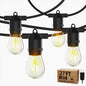 Led String Lights Outdoor 27Feet S14 Patio Light, Edison Shatterproof Bulbs Weatherproof Strand, Commercial Grade Patio Lights, Decorative for Garden or Patio