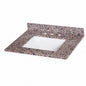 Home Decorators Collection 31 in W x 22 in D Marble White Rectangular Single Sink Vanity Top in Capri