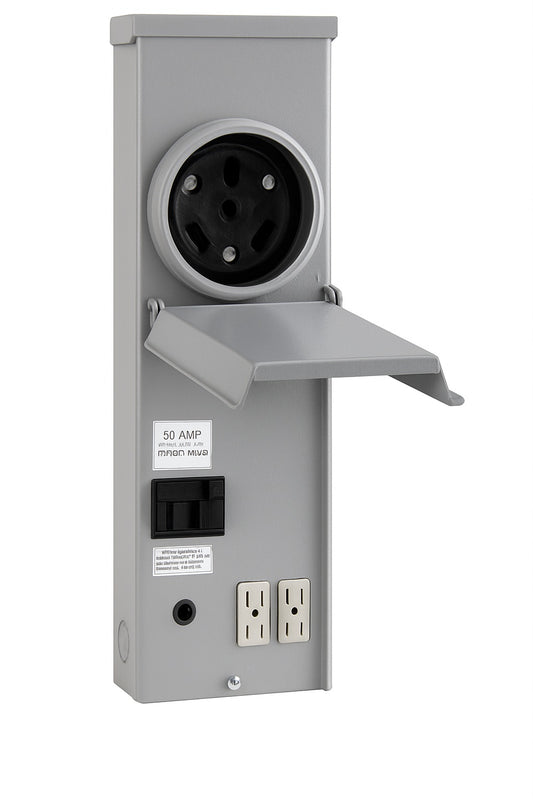 Midwest Electric Products 100 Amp Metered Temporary Power Outlet Box