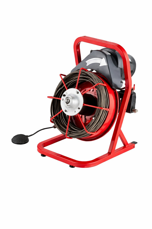 VEVOR Electric Drain Auger 75 ft x 1 2 in Drain Cleaner Machine 370 Watt w Cutters Glove Sewer Snake fit 2 to 4 in Pipe