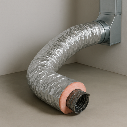 Master Flow 8 in. x 25 ft. Insulated Flexible Duct R6 Silver Jacket
