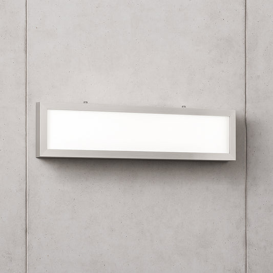 Home Decorators 180-Watt Equivalent Brushed Nickel Integrated LED Vanity Light and Durable Steel Construction Softly Diffused by the White Shade