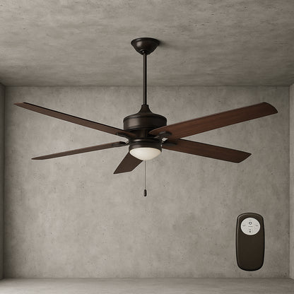 Home Decorators Collection Petersford 52 in. Integrated LED Indoor Oil Rubbed Bronze Ceiling Fan with Light Kit and Remote Control