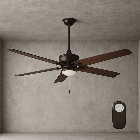 Home Decorators Collection Petersford 52 in. Integrated LED Indoor Oil Rubbed Bronze Ceiling Fan with Light Kit and Remote Control