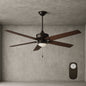 Home Decorators Collection Petersford 52 in. Integrated LED Indoor Oil Rubbed Bronze Ceiling Fan with Light Kit and Remote Control