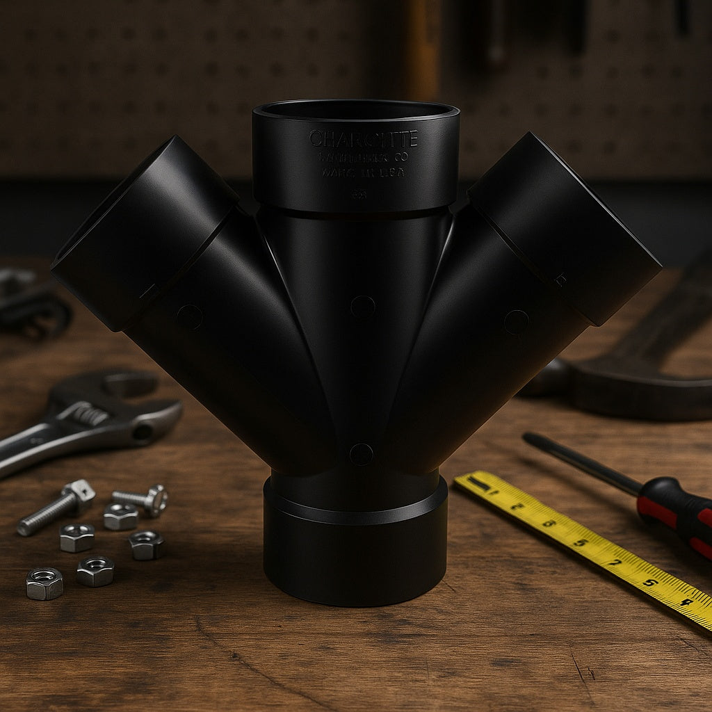3 in. ABS DWV All Hub Double Wye