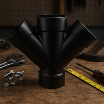 3 in. ABS DWV All Hub Double Wye