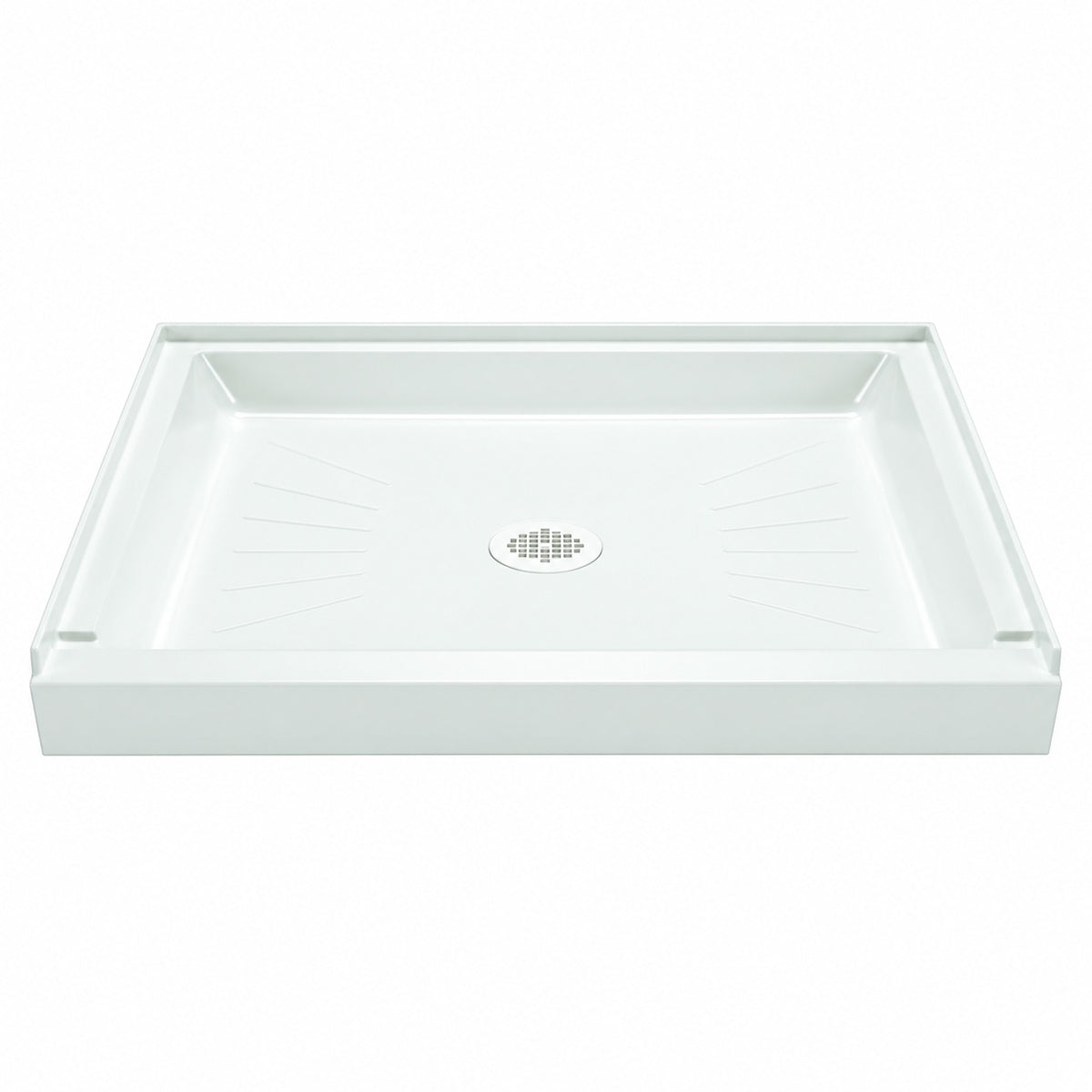 MUSTEE 48 x 32 Alcove Shower Pan Base with Center Drain in White