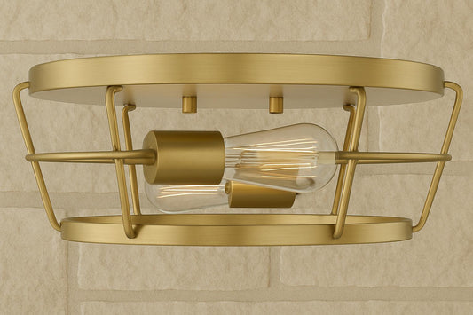 Progress Lighting Glavin 13 in 2 Light Champagne Bronze Flush Mount P350193 177/312143780 785247243624 Progress Lighting
