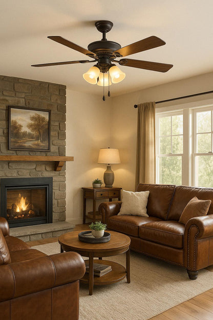 Brookhurst 52 in LED Indoor Oil Rubbed Bronze Ceiling Fan with Light Kit YG268 ORB/300937521 792145369134 PRIVATE BRAND UNBRANDED
