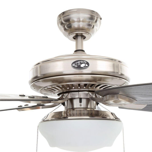 Hampton Bay Gazebo 52 in. LED Indoor/Outdoor Brushed Nickel Ceiling Fan