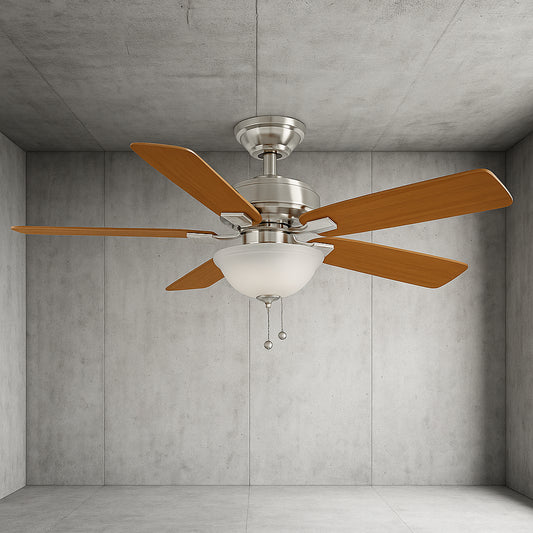 Hampton Bay Hawkins 44 in Brushed Nickel Ceiling Fan with Light YG204 BN D/307817872 792145374992 Hampton Bay