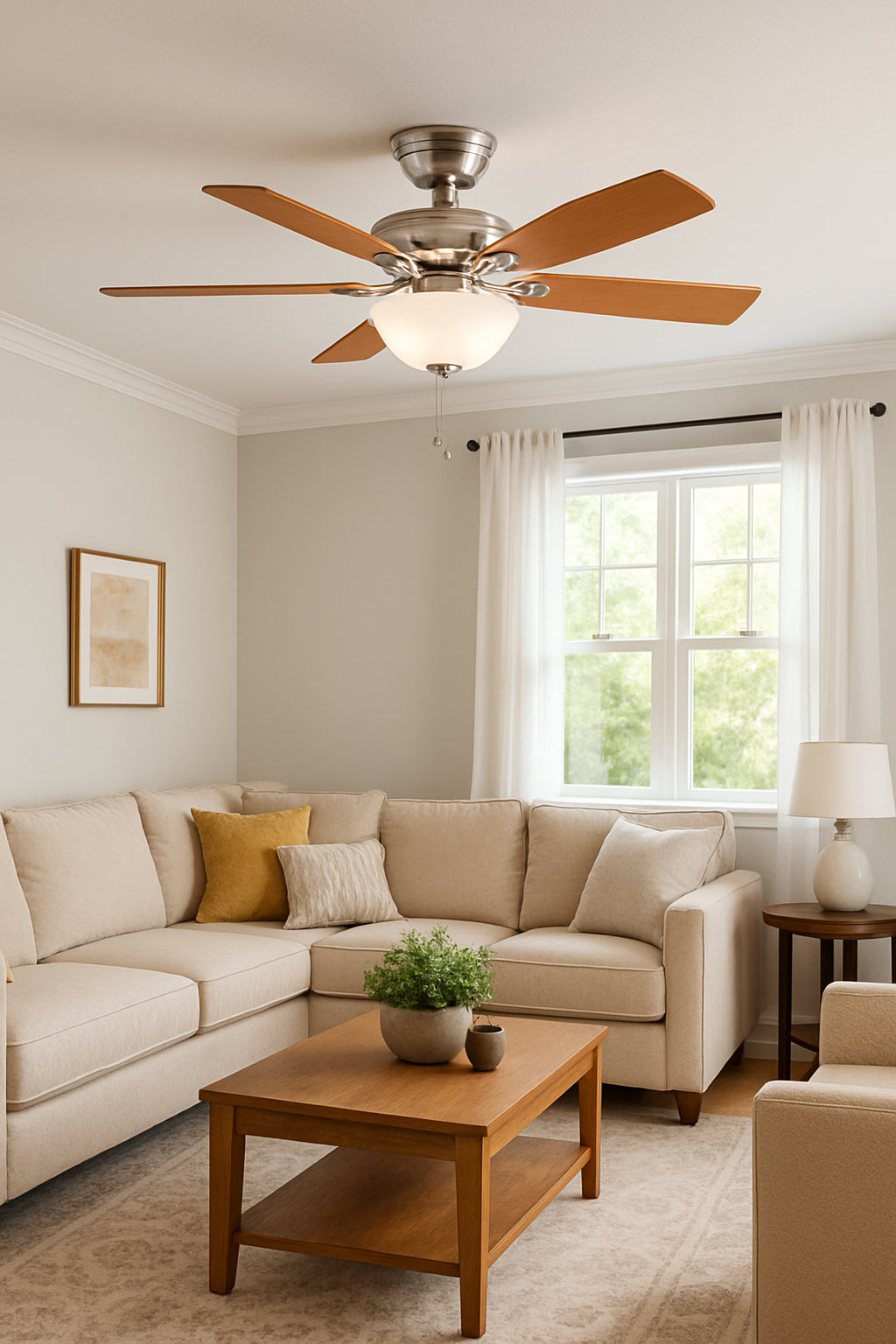 Hampton Bay Hawkins 44 in Brushed Nickel Ceiling Fan with Light YG204 BN D/307817872 792145374992 Hampton Bay
