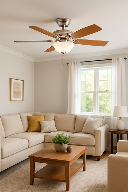 Hampton Bay Hawkins 44 in Brushed Nickel Ceiling Fan with Light YG204 BN D/307817872 792145374992 Hampton Bay