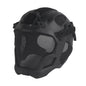 Lightweight EVA tactical helmet for hunting, airsoft, etc. Steel mesh mask included, good for cosplay.