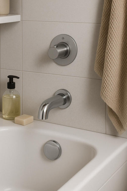 ALFI BRAND Single-Handle Shower Diverter with Sleek Modern Design in Brushed Nickel