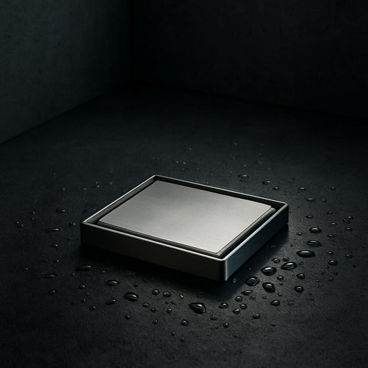 ALFI Brand ABSD55B 5-1/16" Wide Shower Drain with Solid Cover Polished Stainless Steel Showers Shower Drains Standard Drains